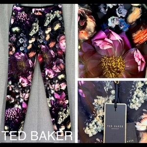 TED BAKER Shadow flora tapered trousers pants size 0 = 2 US